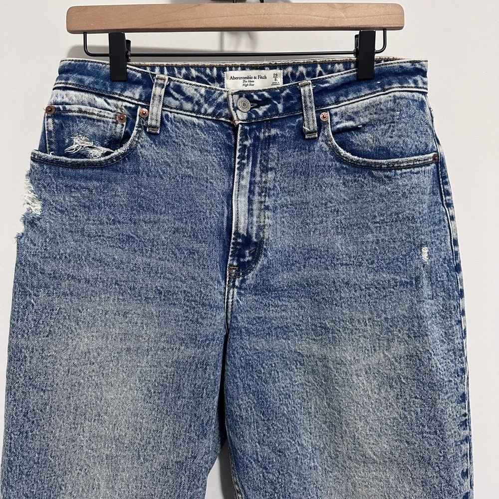 Abercrombie & Fitch The Mom High Rise Jean Long Curve Love